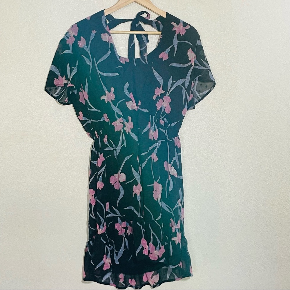Lovestitch Moonflower Mini Dress Floral Black Size Medium